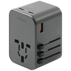 Energea ADAPTER 65W 1XUSB + 2XUSB-C PD-PPS QC 3.0 ZA US/UA/EU/UK SIVA, (22007339) Cene