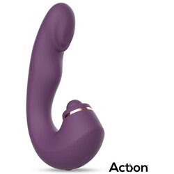 Action Turis Triple Function Clit Hitting Ball with G-Spot Pulsation & Vibration Purple Cene