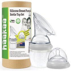 Haakaa ročna črpalka silikonska komplet s stekleničko 160 ml Cene
