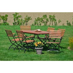 Ambia Garden vrtna garnitura schlossgarten, 7-Delno, evkaliptus Cene