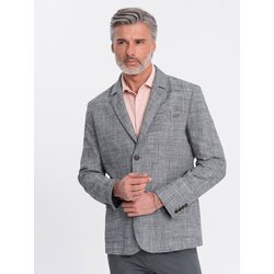 Ombre Men's REGULAR cut jacket with linen - graphite Cijene
