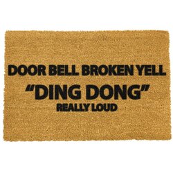 Artsy Doormats otirač od prirodnih kokosovih vlakana Yell Ding Dong, 40 x 60 cm Cene