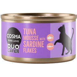 Cosma DUO Layer 6 x 70 g - Mousse iz tune s koščki sardin Cene