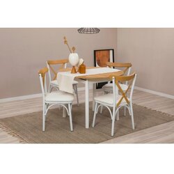 HANAH HOME trpezarijski sto i stolice oliver oak white Cene