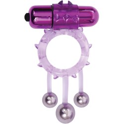 Adam&Eve Triple Ball Bangin Vibrating Ring Pink Cene