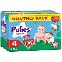Pufies pants pelene (mesečni box) veličina 4, 9-15kg, 136kom Cene