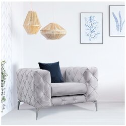 Atelier Del Sofa stolica s naslonom Como - svetlo siva Cene
