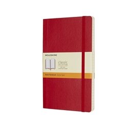 Moleskine Bilježnica A5 meki uvez, grimizno crvena - s crtama Cene