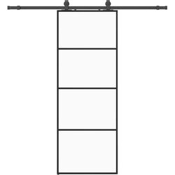 vidaXL Klizna vrata s priborom crna 76 x 205 cm od ESG stakla Cijene