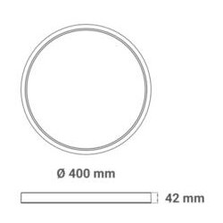 Greentech Okrugla stropna LED svjetiljka CLE-36W (36 W, Ø x V: 40 cm x 42 mm, Drvo, Bijela, Topla bijela) Cene