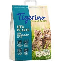 Tigerino Plant-Based Tofu pijesak za mačke – miris zelenog čaja - 2 x 4,6 kg Cene