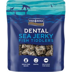 Fish4Dogs Priboljški Dental Sea Jerky Tiddlers koža bele ribe 115 g Cene
