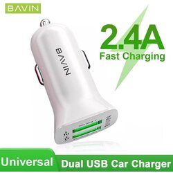 BAVIN auto punjač 2XUSB 2/4A/ bela Cene