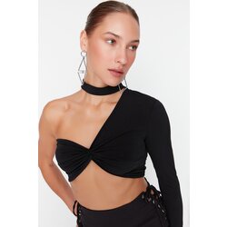 Trendyol Black Asymmetrical Collar Bustier Cene