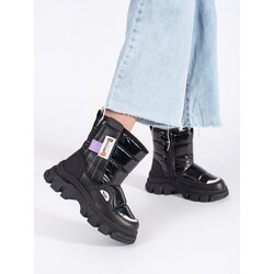 Shelvt Girls' quilted snow boots with gloss Cijene