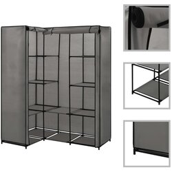 vidaXL kotna garderobna omara 130x87x169 cm siva, (20621296) Cene
