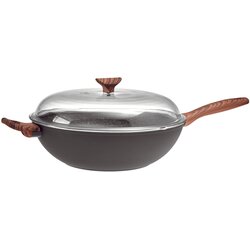 Sambonet wok sa poklopcem 32cm Aluminium Rock&Rose Black Cene