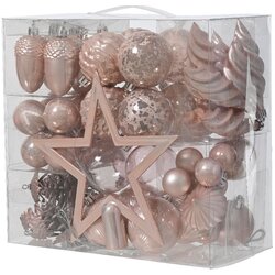 Decoris Novogodišnji ukrasi za jelku sa zvezdom/ set 60/1 pink Cene