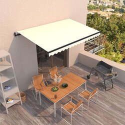  Avtomatsko zložljiva tenda 450x350 cm krem, (20728670) Cene
