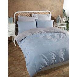 Lessentiel Maison komplet posteljine solid, 200x220 cm, plavo-sivi Cene