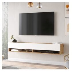 Hanah home FR9 AW TV polica, bijelo-smeđa Cijene