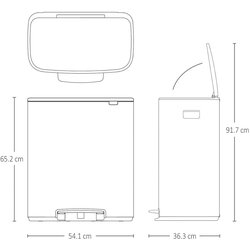 Brabantia Koš za odpadke s pedalom Bo, 2 x 30L - mat črna Cene
