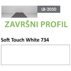 AGT profil Zidni MDF Završni LB-2050-B Soft Touch White (734) 2800x133x18mm ( 026-113 ) Cene