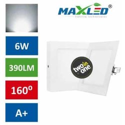 MAX-LED LED vgradna/nadgradna svetilka 2v1 6W kvadratna nevtralno bela Cene