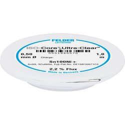 Felder Löttechnik Felder ISO-Core ''Ultra-Clear'' Sn100Ni+ spajkalna žica\, neosvinčena tuljava Sn99\,25Cu0\,7Ni0\,05 0.5 mm, (20429092) Cene