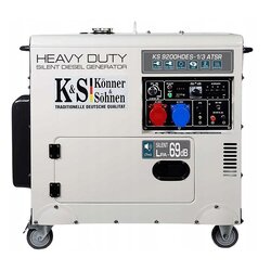 KÖNNER & SÖHNEN KS 9200HDES-1 /3 ATSR engine-generator 7000 W 11 L Diesel Stainless steel Cene