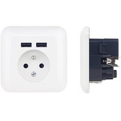 Kućna utičnica sa USB priključkom, francuski tip, 250V/16A Cene