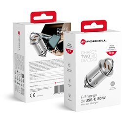 forcell F-ENERGY Mini auto punjač 2 x Type C PD30W Cene