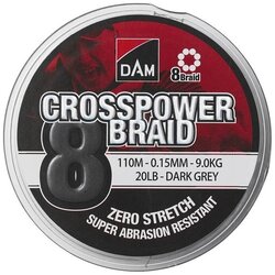 DAM STRUNA CROSSPOWER 8-BRAID 150M DARK GREY 0/22 Cene