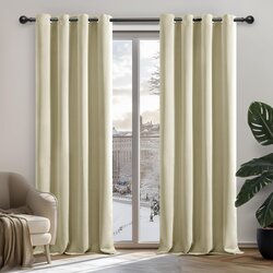 DECONOVO set 2 zatemnitvenih termo bež zaves - 160 × 132 cm Cene