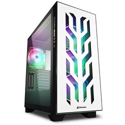 Sharkoon kućište gaming, elite shark CA300T 4×120 mm addressable rgb fans, white, e-atx Cene