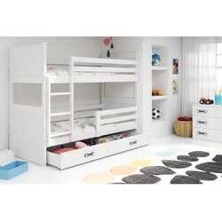 Rico drveni dječji krevet na kat s ladicom - bijeli - 200*90cm Cene