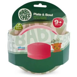 BABY CHEF set tanjir i činija,roze Cene