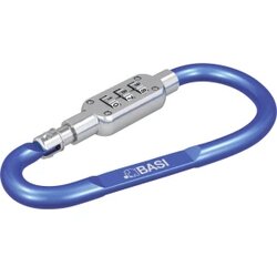 Basi 0006-0104-1300 - karabiner kuka - anodizirani aluminij - 3-znamenkasta brojčana kombinacija - plava - 0006-010 Cene