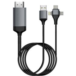 Konvertor 3u1 Type C/Lighting/Mik. na HDMI BT ( 55-092 ) Cene
