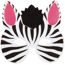 Animal masky, maska od eva pene, zebra, 17.3 x 16.8cm ( 137976 ) Cene