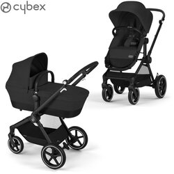 Cybex Kolica za bebe Eos Lux Moon Black, Crna Cene