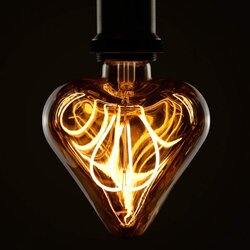 Nettlife 3 W starinska LED žarnica Edison, retro žarnica z uklopom E27, okrasna srčasta žarnica v toplem belem odtenku, brez možnosti zatemnj, (5000158891) Cene