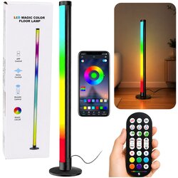 RGB LED Corner Floor Lamp Music Mode Remote Control App 90cm Cene