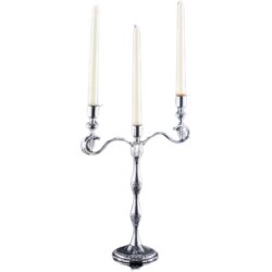 SENA SVIJEĆNJAK VELA ZA 3 SVIJEĆE BOJA SREBRA H:38CM 310-K-3-01 Cene