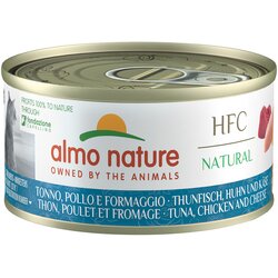 Almo Nature HFC Natural 6 x 70 g - Tuna, piščanec in sir Cene