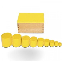 Montessori kutije sa cilindrom žuta Cene