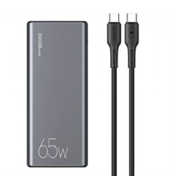 Usams zunanja baterija powerbank 30.000 mAh US-CD165 Quick Charge / PD 65W z LCD-jem / 3x izhod - črn Cene