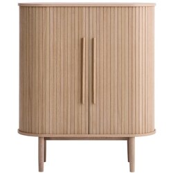 Unique Furniture Omarica v hrastovem dekorju z drsnimi vrati v svetli naravni barvi 100x118x40 cm Meta – Cene
