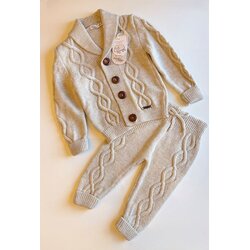 BABY MIO kompletic trikotaza: pantaloni, jakna - Bež Cene