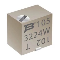 Bourns cermet trim potenciometar, 12 okretaja, 1kΩ, 0,25W, smd, vrh, 3224W-1-102E cermet trimer linearno 0.25 w 1 kΩ 4320 ° 1 st. Cene